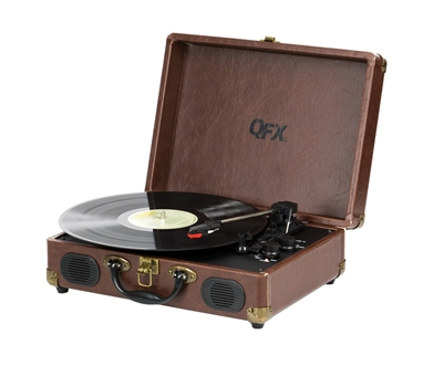 QFX TURN-101 Portable USB Enabled Suitcase Turntable with Bluetooth
