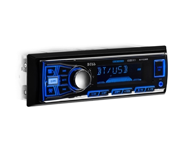 Boss 611UAB Single-DIN MP3/WMA/AM/FM Receiver USB/SD/AUX In/Bluetooth