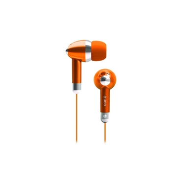 Icon Q QE1-KIC-ORG Kicks Earbuds - ORANGE