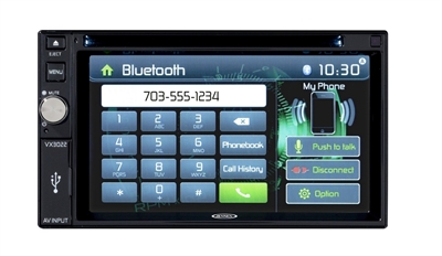 Jensen VX3022 6.2" Double-DIN Touchscreen Receiver DVD/CD/MP3/WMA/AM/FM/USB/AUX IN/Bluetooth