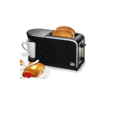 Elite Cuisine ECT-819 2-in-1 Dual Function Breakfast Station Toaster/Coffee