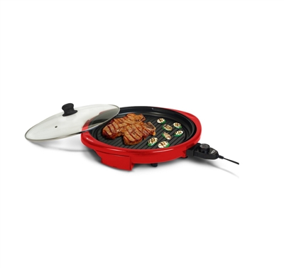 Maximatic EMG-980R Elite Gourmet 14" Electric Indoor Grill - RED