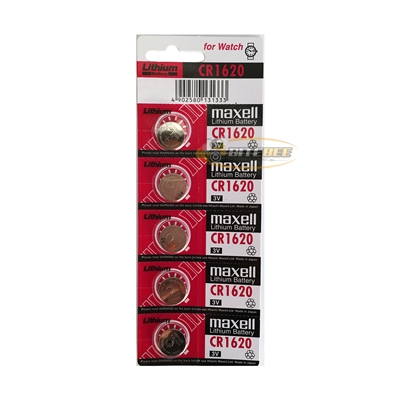 Maxell CR1620 3V Lithium Battery - 5 Pcs. (Exp. Date: 12-2026)