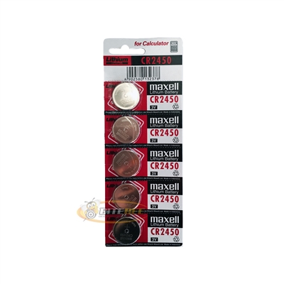 Maxell CR2450 3V Lithium Battery - 5 Pcs. (Exp. Date: 12-2022)