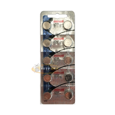 Maxell LR44 1.5V Alkaline Cell - 10 Pcs. (Exp. Date: 02/2020)