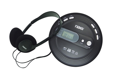 Naxa NPC-330 Slim Personal MP3/CD Player w/120 Second Anti-Shock/FM Scan Radio