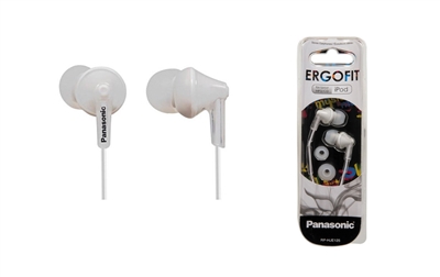 Panasonic RP-HJE125 Ergo Fit Stereo Earphones - WHITE