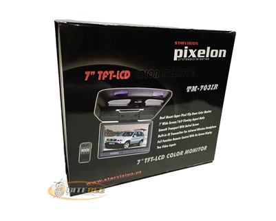 Pixelon TM-703IR 7" Flip Down TFT LCD Color Monitor ***Closeout Item***