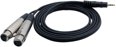 Pyle Pro PCBL38FT6 6 Ft 12 Gauge 3.5mm Male To Dual XLR Female Cable