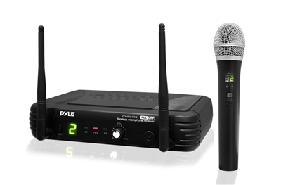 Pyle PDWM1902 Professional UHF Wireless Handheld Mic System w/Selectable Freq.