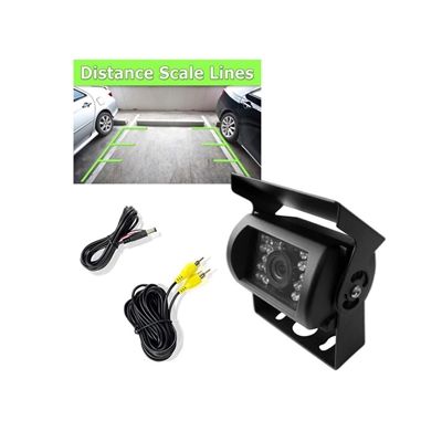 Pyle PLCMB20 Universal Mount Rear View Waterproof Backup Camera w/Distance Scale/Night Vision