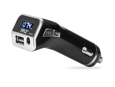 PYLE PLMP2A FM RADIO TRANSMITTER W/ USB PORT/AUX-IN/CIGARETTE LIGHTER ADAPTOR