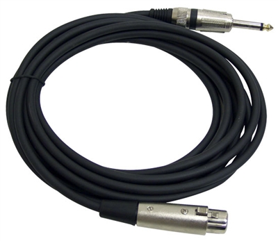 PylePro PPMJL15 15 Ft. Professional Microphone Cable 1/4" Male to XLR Female