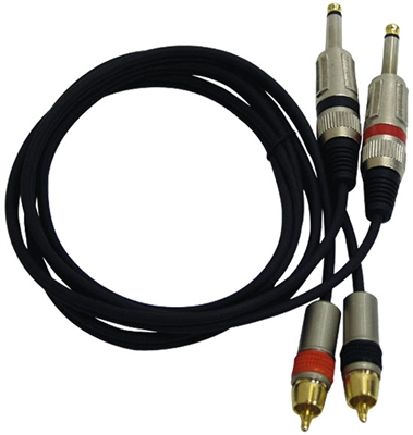 PylePro PPRCJ05 5ft. Professional Audio Link Cable Dual 1/4" Male to RCA Male
