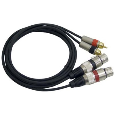 PylePro PPRCX05 5ft. Professional Audio Link Cable Dual XLR Female to RCA Male