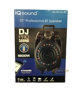 IQ Sound IQ-3016DJBT Rechargeable 1800W PA System Bluetooth/FM/USB/SD/Remote/Mic