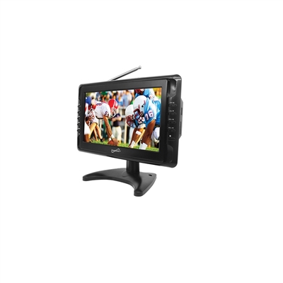 Supersonic SC-2810 10" Rechargeable LCD TV w/Built-In Digital TV Tuner/USB/SD/MMC Reader/Remote