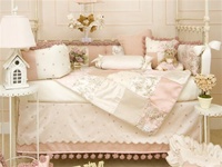 Glenna Jean Madison 4 Piece Crib Bedding Set - Bumper / Crib Skirt / Quilt and Sheet - Free Shipping