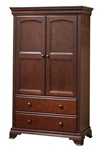 Natart Brighton Collection Armoire in Cocoa Brown