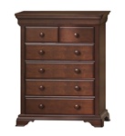 Natart Brighton Collection 5 Drawer Dresser in Cocoa Brown