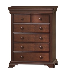 Natart Brighton Collection 5 Drawer Dresser in Cocoa Brown