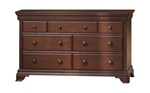 Natart Brighton Collection Double Dresser in Cocoa Brown