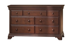 Natart Brighton Collection Double Dresser in Cocoa Brown