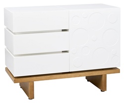 Nursery Works Two Wide Dresser with Circles in Natural Light Ash