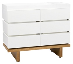 Nursery Works Two Wide Dresser All Drawers in Light Ash