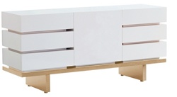 Nurseryworks Three Wide Dresser with Plain Door in Light Ash