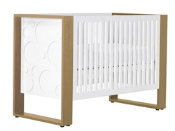 Nursery Works Aerial Crib in Circles with Light Ash Rails