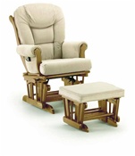 Shermag Chanderic  Six Position Glider Rocker and Ottoman 37779 in Pecan