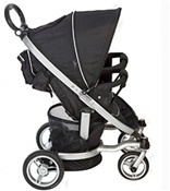 Valco Twin Ion Double Stroller in Raven Black