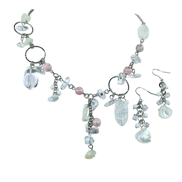 Brazilian Crystal Necklace + Earring set