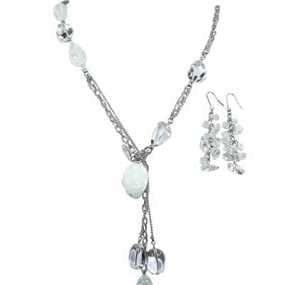 Brazilian Crystals Necklace + Earring set