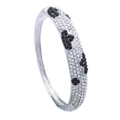 The Panda Bangle with Swarovski Crystals