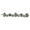 Art Deco Designer Bracelet with Olivine Swarovski Crystals
