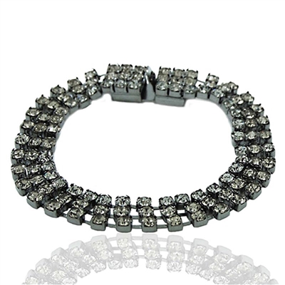 3 Rows Diamonte Bracelet