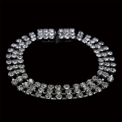 3 Rows Diamonte Bracelet