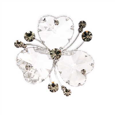 Swarovski Crystals Flower Brooch