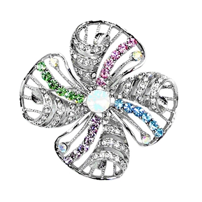 Swarovski Crystals Vintage flower brooch