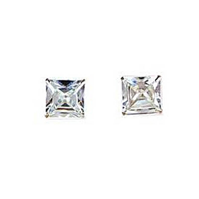 925 Sterling Silver with Cubic Zirconia Medium Studs