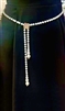 Motif Pearls Belt or Necklace black white