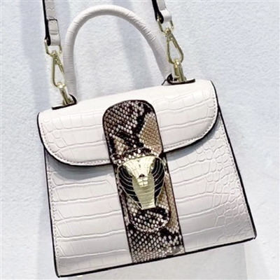 Snake Head Leather Tote
