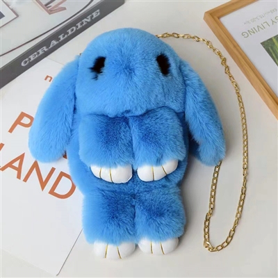 Plush Rabbit Bagpack Shoulder Bag Blue