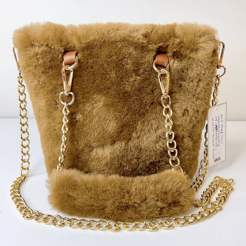 Australian Sheepskin Bucket Bag