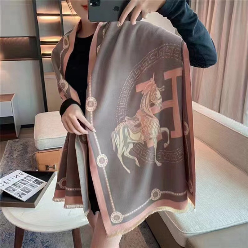 Designer Horse & H Pashmina Wrap