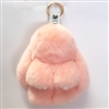 Rex Rabbit Fur Bunny Key Holder Peach