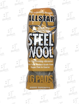 Steel Wool- Super Fine 0000 Grade 16 Pads/1 Pack