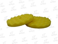 8" Waffle Foam Buffing Pad - Light Cutting Yellow